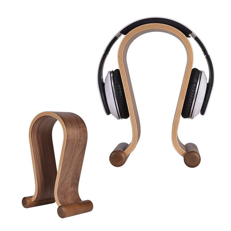 wood headphone rack