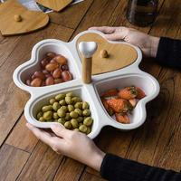 snack tray with bamboo lids