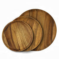 Acacia wood round plate Multi-size